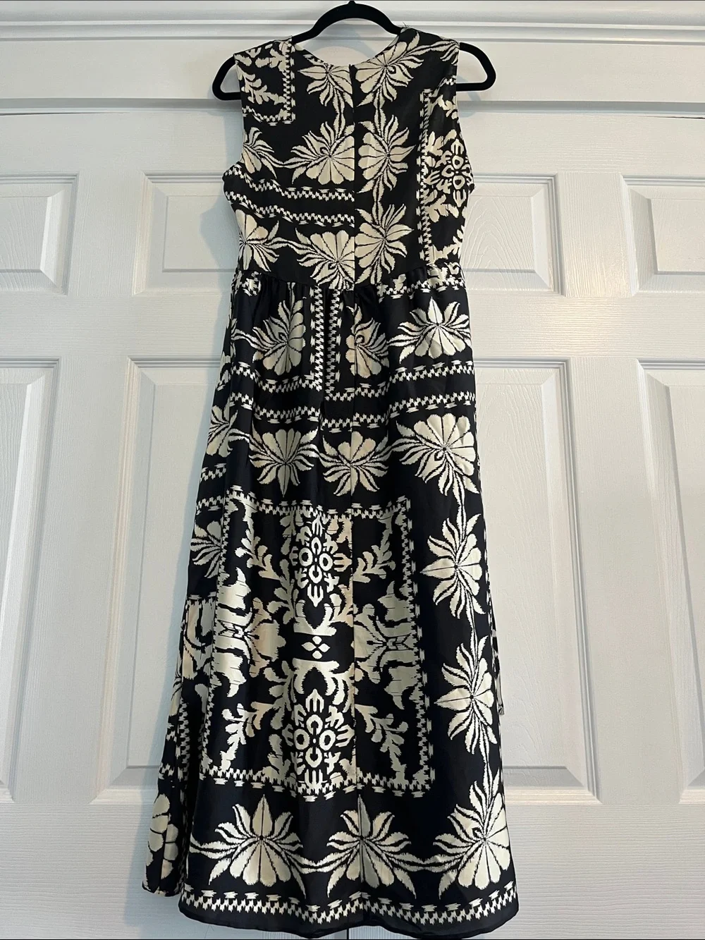 Primark Black & Cream Printed Midi Dress - Women's - Picture 5 of 8
